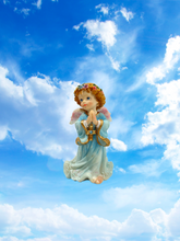 Load image into Gallery viewer, A Touch of Heaven Blue Rhinestone Praying Angel Statue
